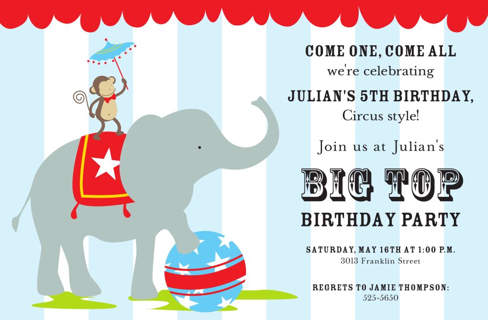 Big Top Invitation