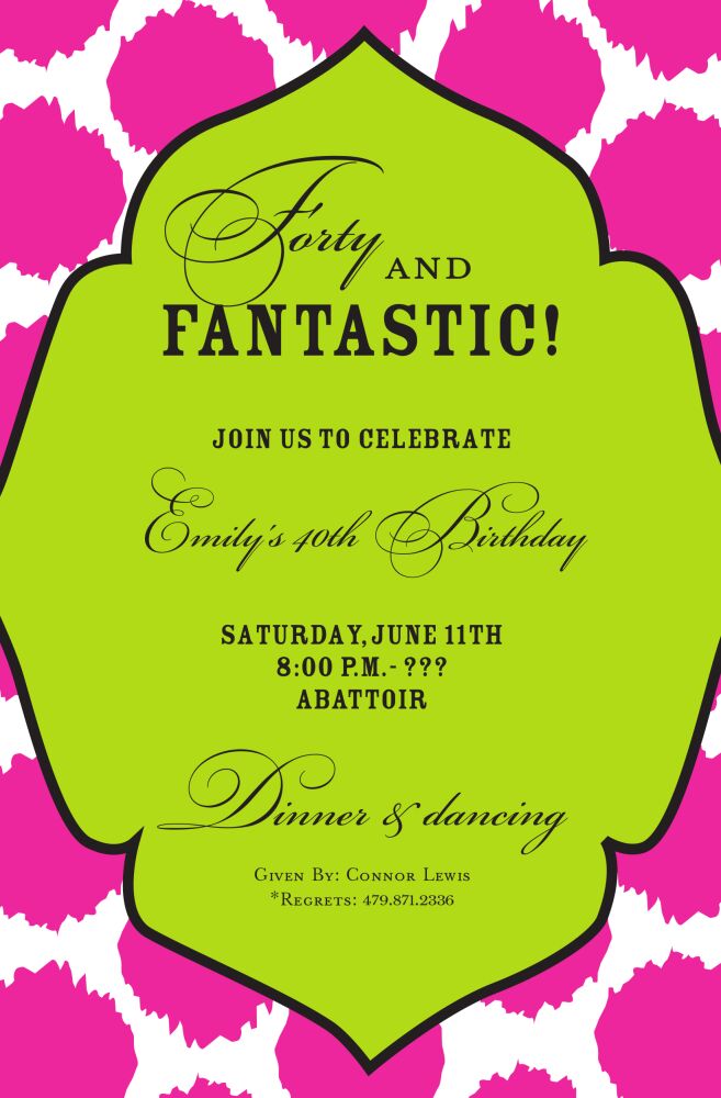 Pink Jots Invitation