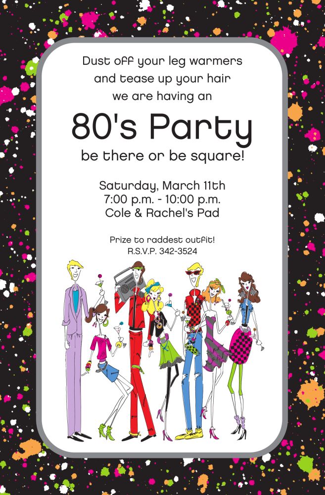 80's People Invitation