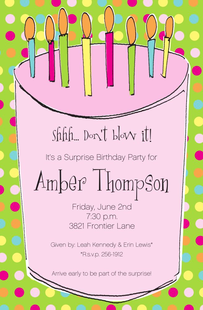 Big Cake Invitation