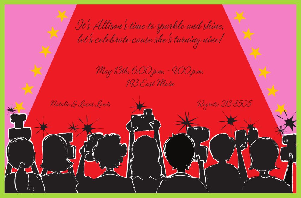 Paparazzi Party Invitation