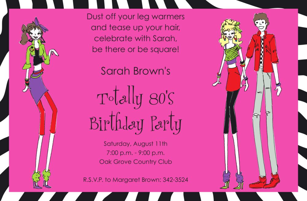 80's Party Invitation
