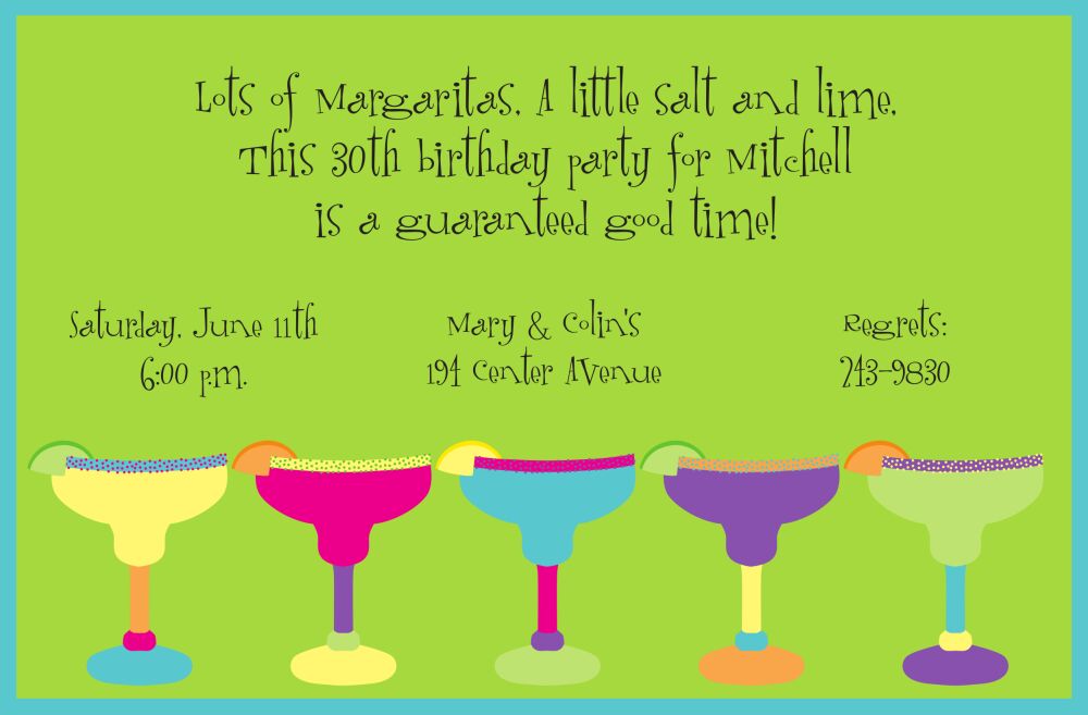 Preppy Margaritas Invitation
