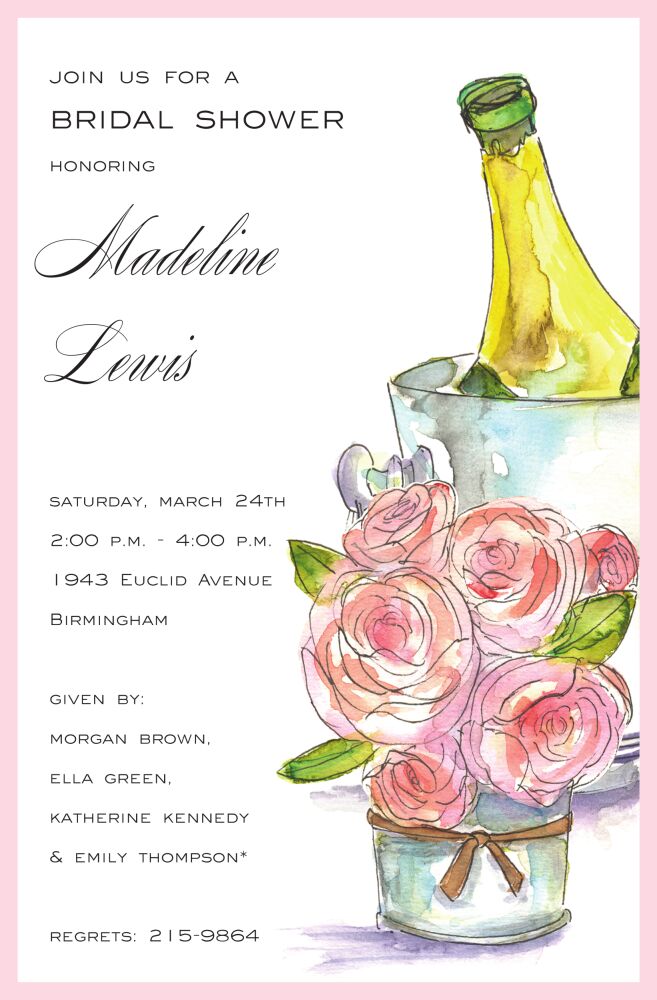 Elegant Champagne Invitation