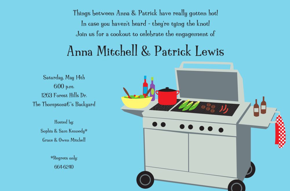 Stainless Grill Invitation