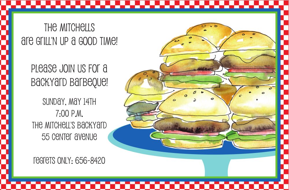 Burger Stack Invitation