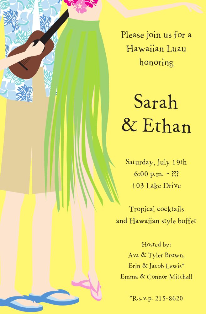 Luau Couple Invitation