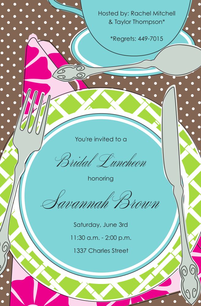 Garden Place Setting  Invitation