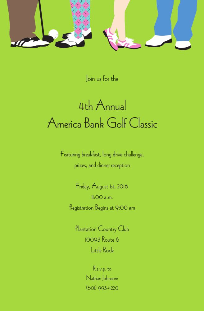 Golf Ankles Invitation