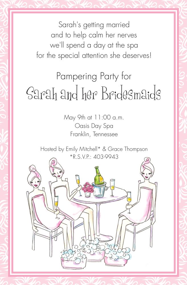 Pampered Girls Invitation