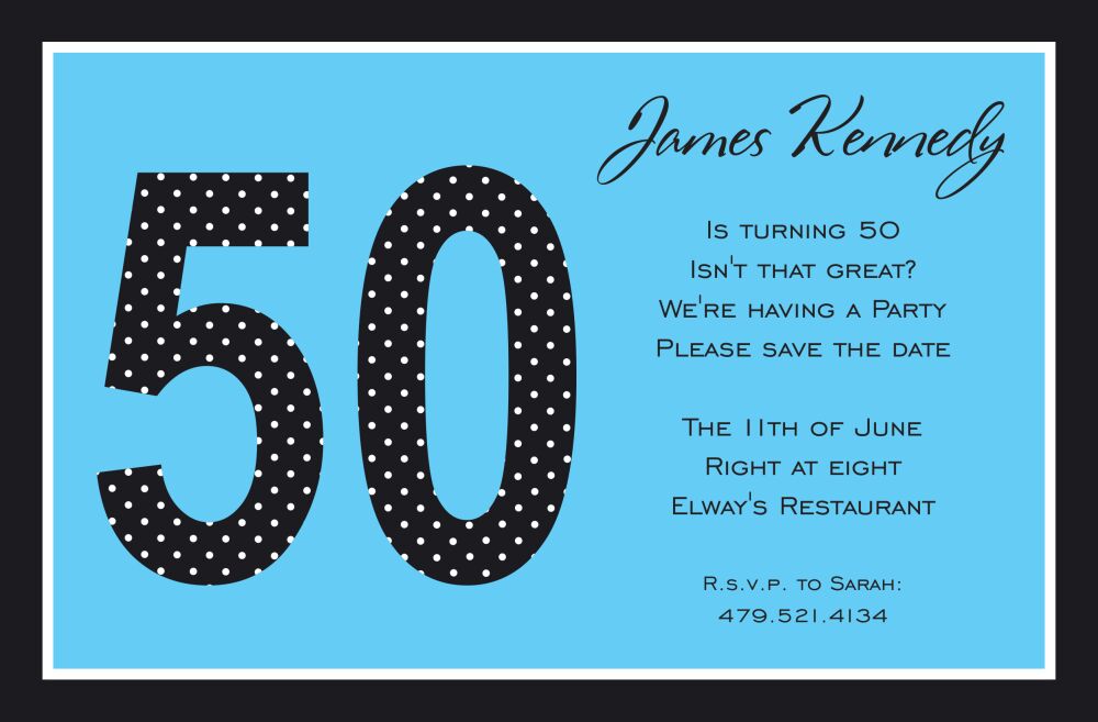 His Fifty Invitation