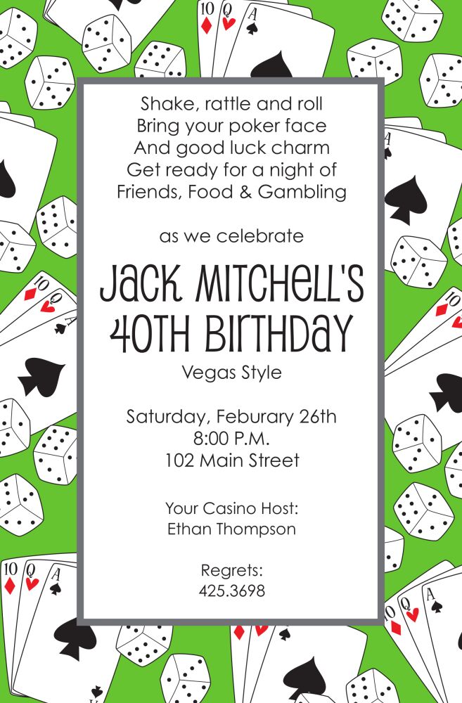 Dice & Cards Invitation