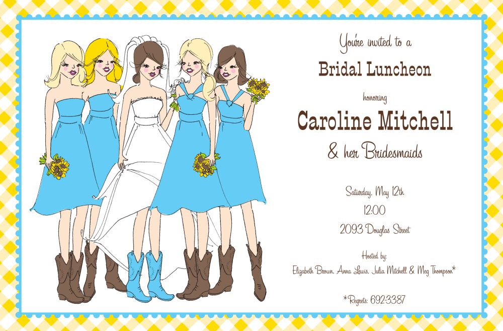 Maids In Boots Invitation