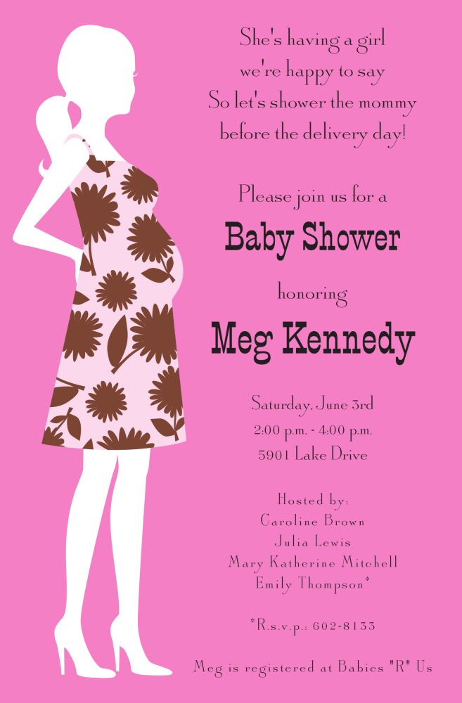 Pink Mom Invitation