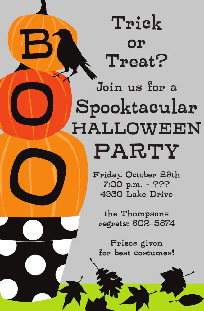 Boo Stack Invitation