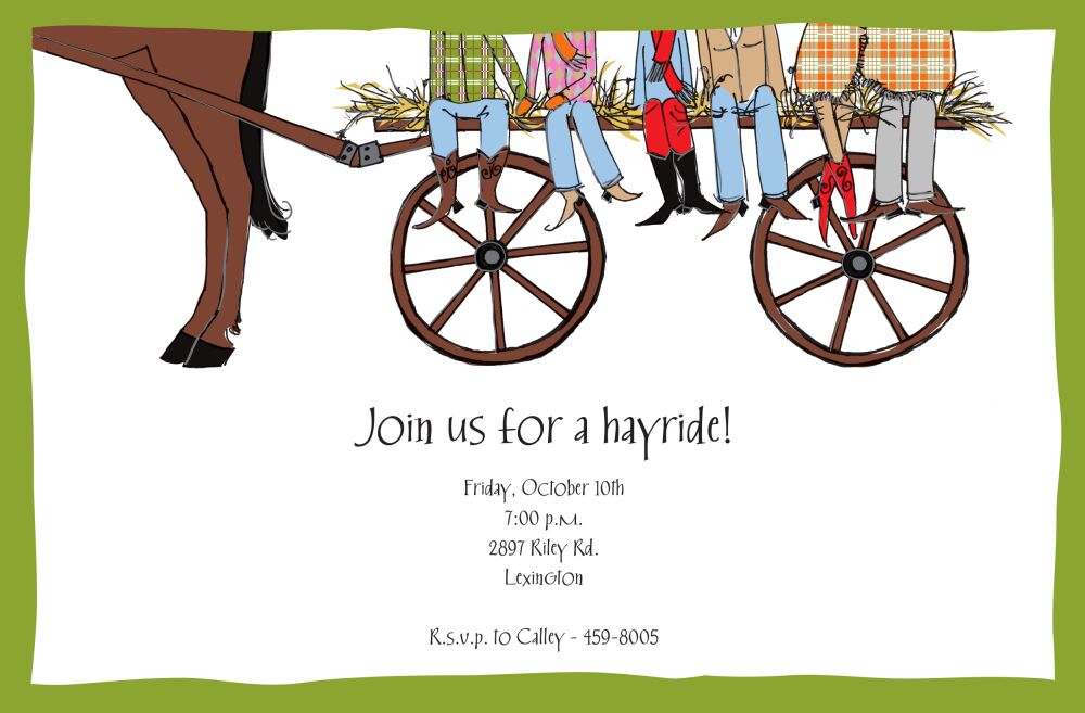 Hayride Feet Invitation
