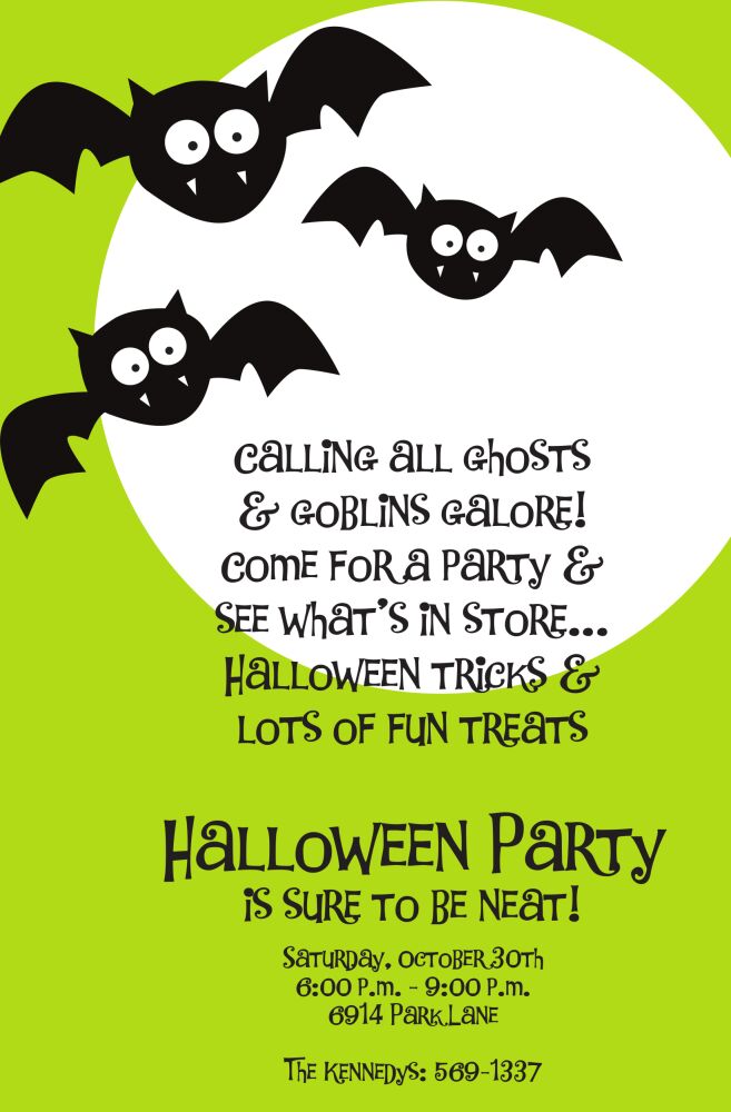 Bat Glow Invitation