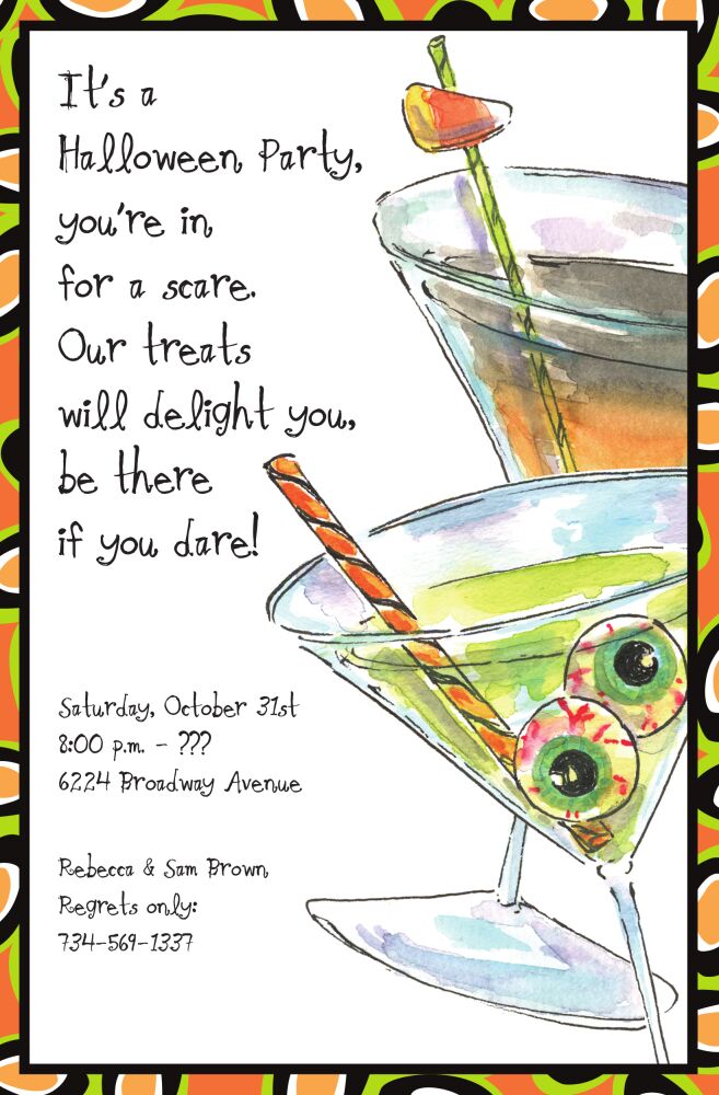 Halloween Sips Invitation
