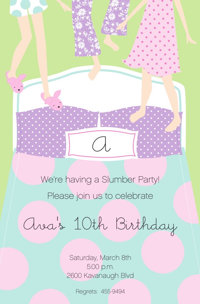 Slumber Feet Invitation