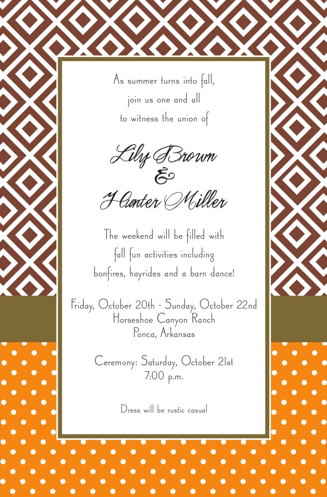 Fall Diamond Invitation