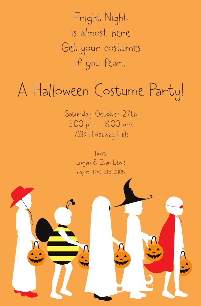 Costume Kids Invitation