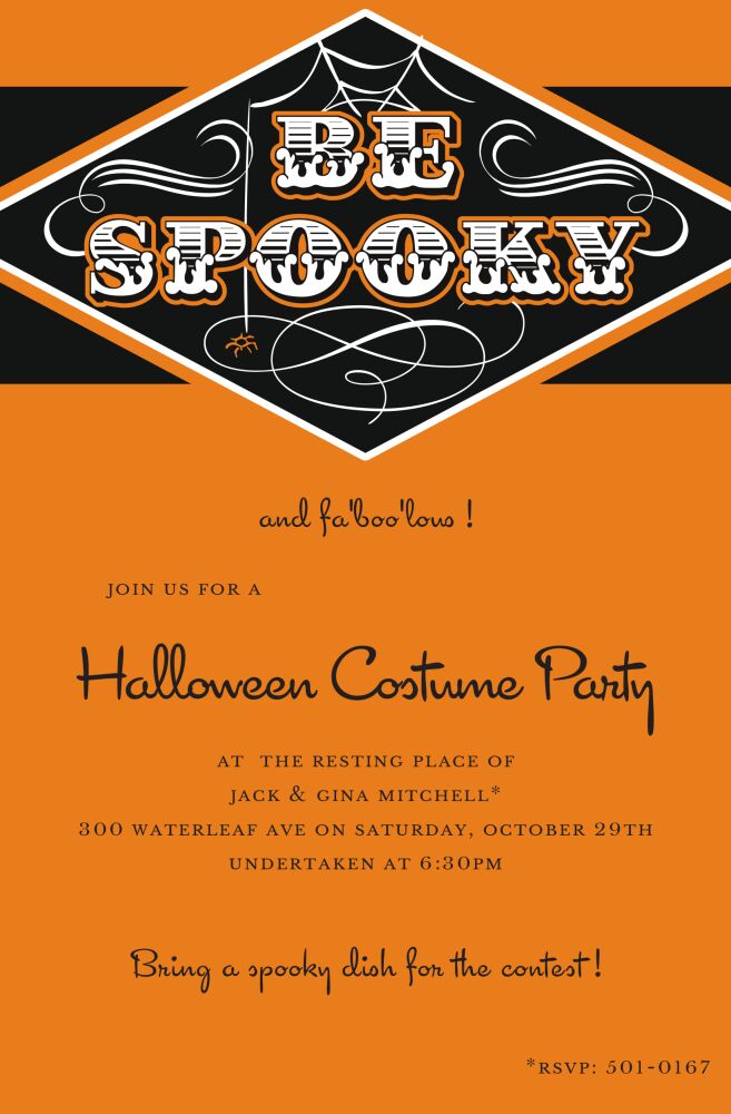 Be Spooky Invitation