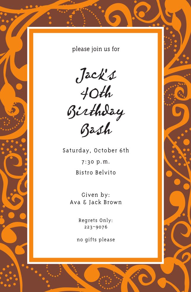 Velvet Spice Invitation