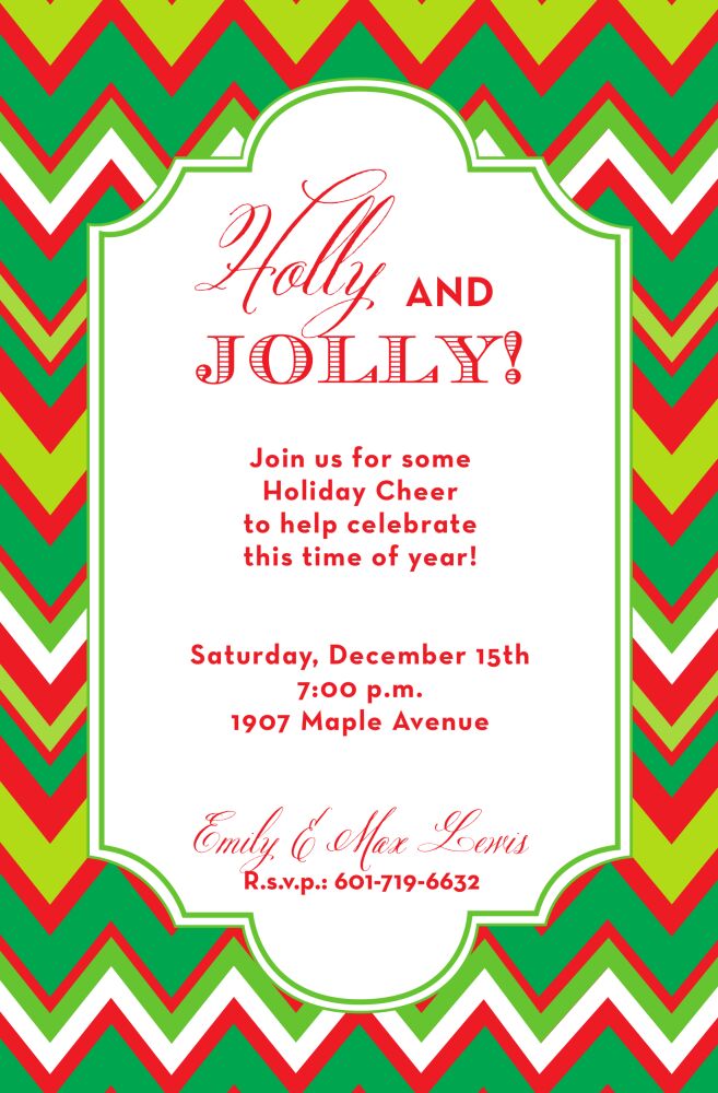 Holiday Chevron Invitation