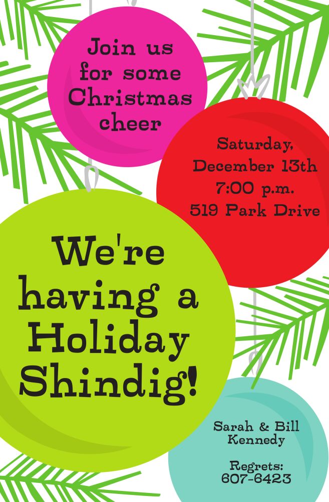 Ornaments Branches Invitation