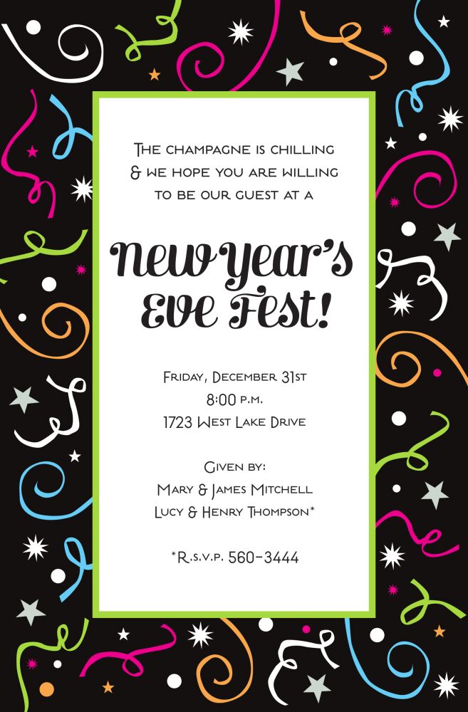 Party Confetti Invitation