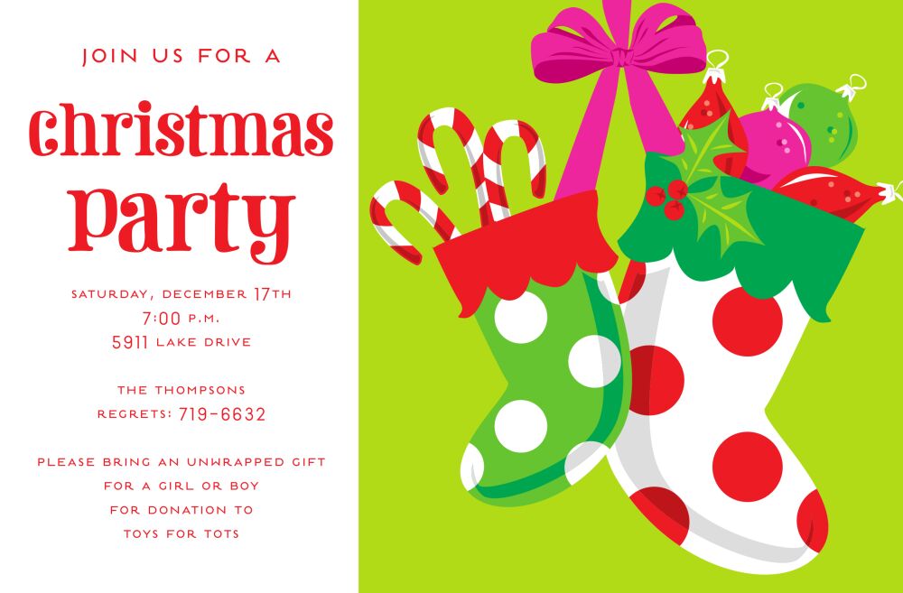 Stocking Cheer Invitation