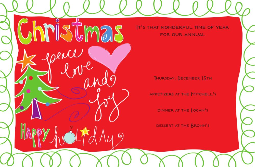 Christmas Notes Invitation