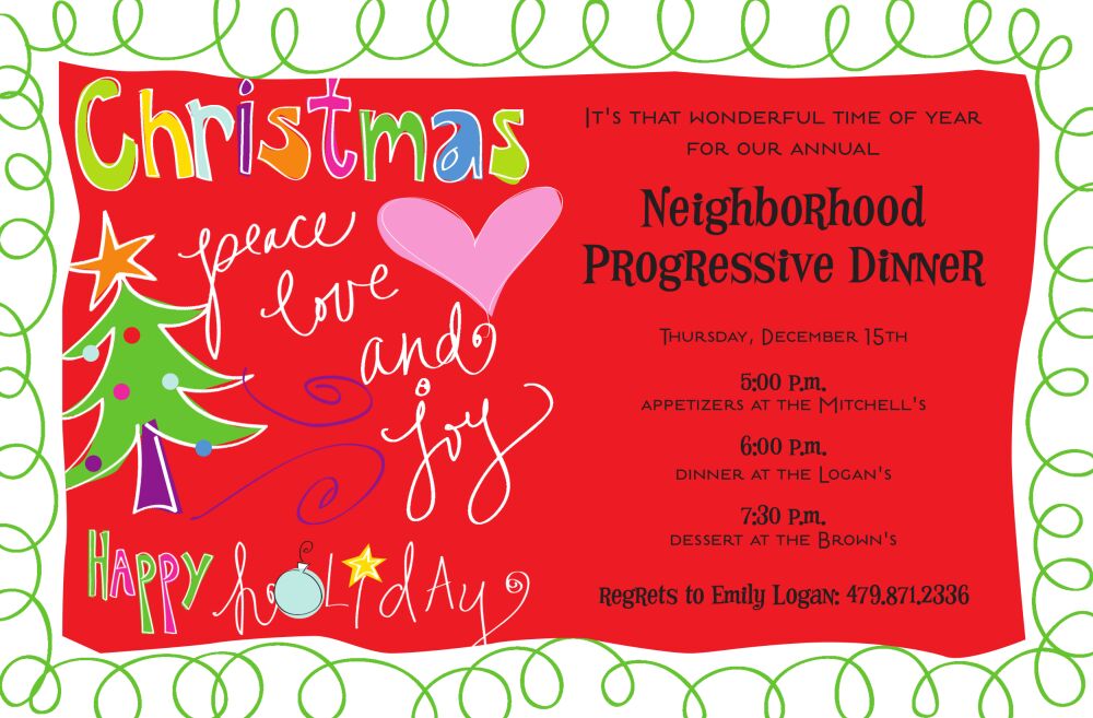 Christmas Notes Invitation