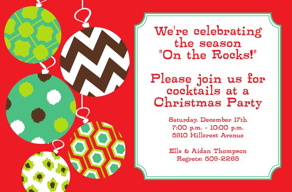 Ornament Swing Invitation