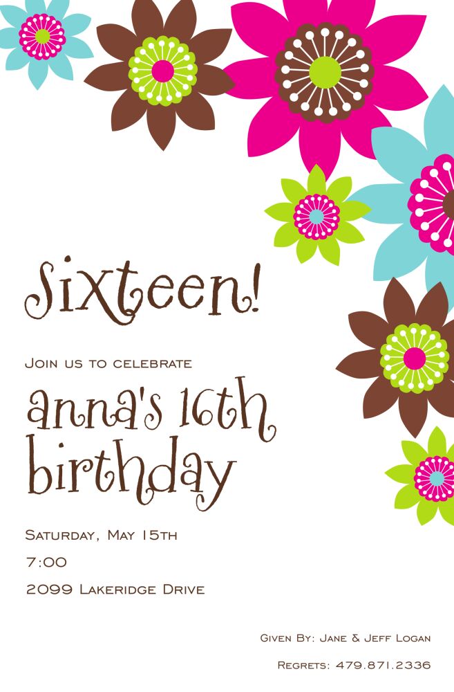 Flower Town Invitation