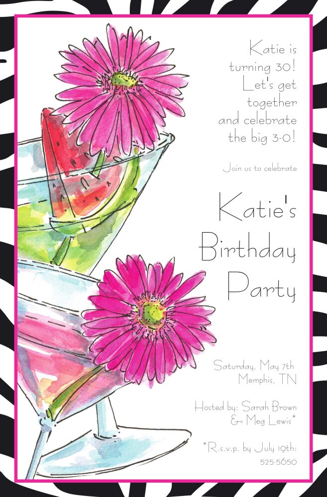 Daisy Drinks Invitation