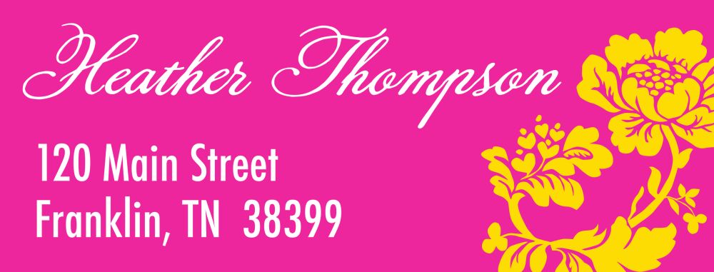 Sunny Flora Return Address Label