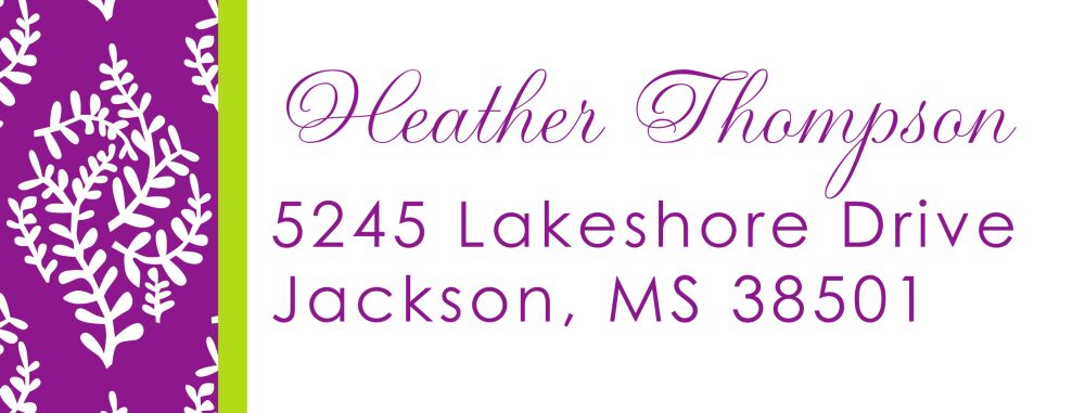 Leaf Decor Return Address Label