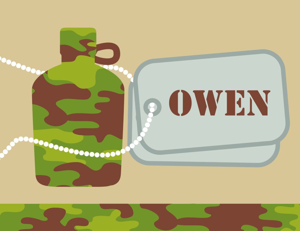 Camo Canteen Folded Note