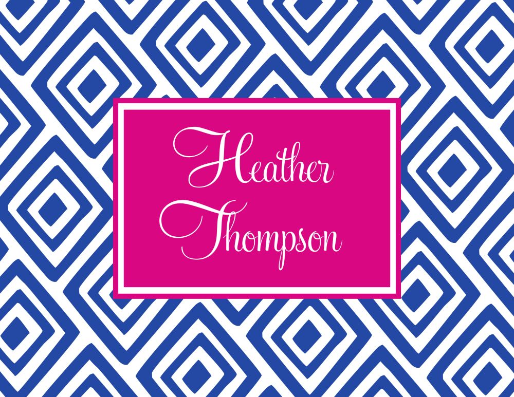Fab Diamonds Pink Folded Note