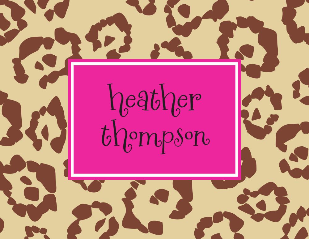 Leopard Beige Folded Note