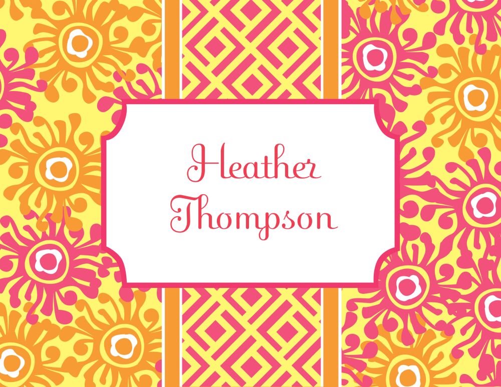 Sunburst Floral Folded Note