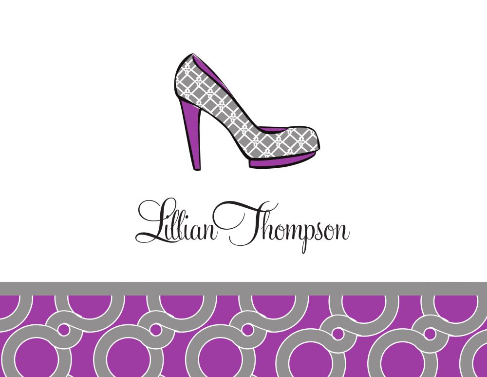 Preppy Chain High Heel Folded Note