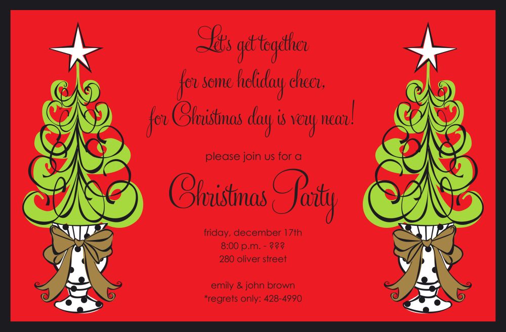 Topiary Glitz Invitation