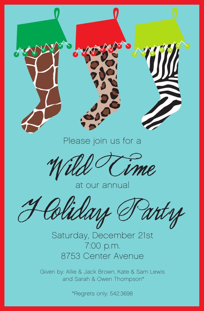Wild Stockings Invitation