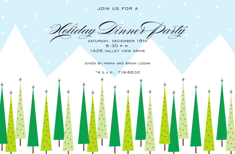 Snowy Forest Invitation