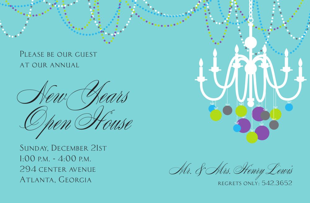 Deco Chandelier Invitation