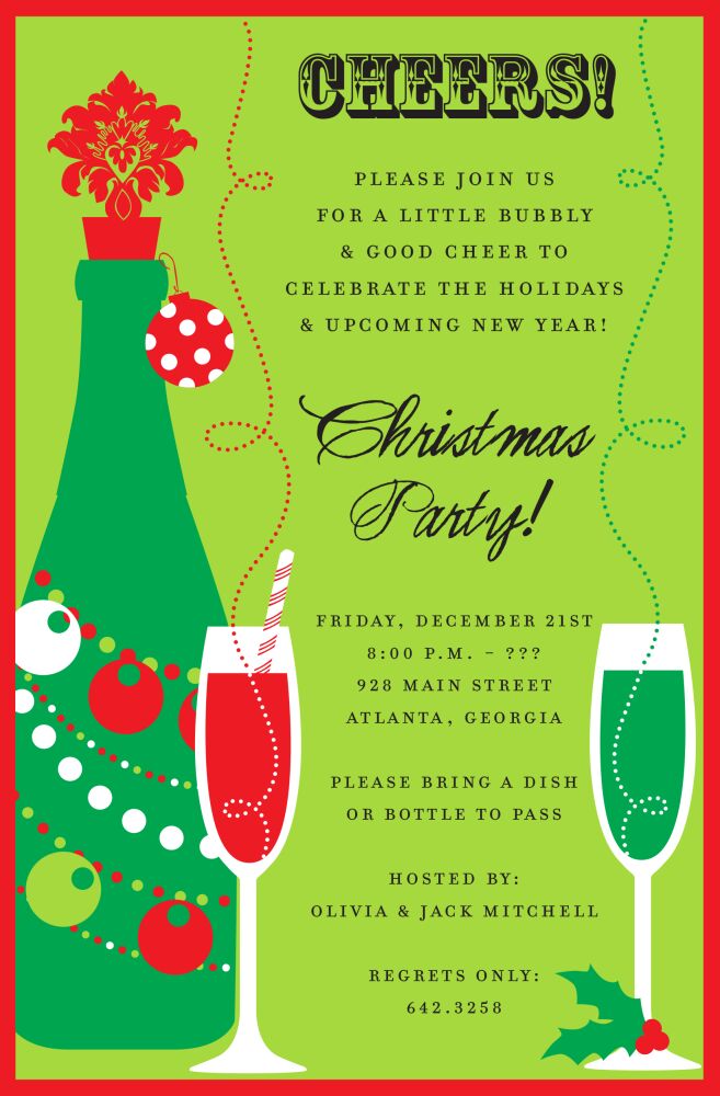 Bubbly Flair Invitation