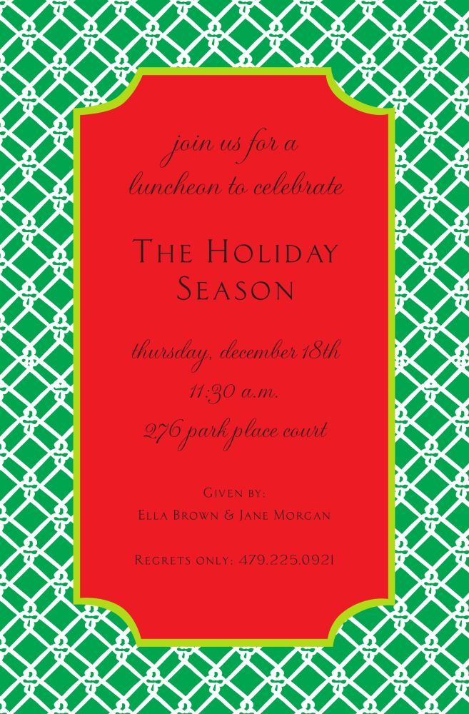 Festive Trellis Invitation