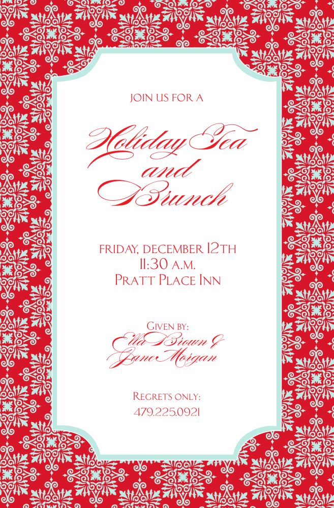 Dazzle Red Invitation